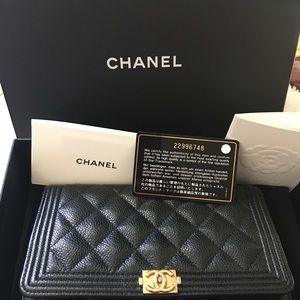 Chanel caviar wallet on chain prelove